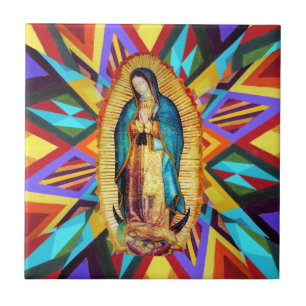 Unsere Lady Guadalupe Jungfrau Mary Colorful Saint Fliese