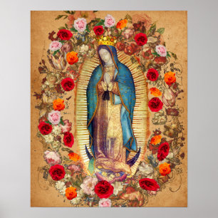 Unsere Lady Guadalupe Jungfrau Mary Katholische Me Poster