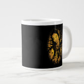 Unsere Lady Guadalupe Kaffeetasse Gold und Schwarz Jumbo-Tasse (Vorderseite Rechts)