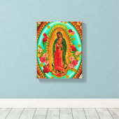 Unsere Lady Guadalupe Mexican Saint Jungfrau Mary Leinwanddruck (Insitu (Holzboden))