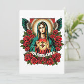 Unsere Lady Guadalupe Mutter Mary Viva Mexico Art Einladung (Stehend Vorderseite)