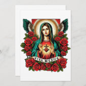 Unsere Lady Guadalupe Mutter Mary Viva Mexico Art Einladung (Vorne/Hinten)