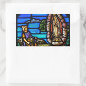 Unsere Lady Guadalupe Nuestra Senora Hartglas Rechteckiger Aufkleber (Tasche)