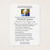 Unsere Lady Guadalupe Spanischer Bestattungsfeier (Rückseite)