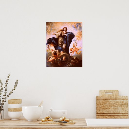 Unsere Lady Jungfrau Mary imakulieren Herz 2 Poste Poster (Küche)