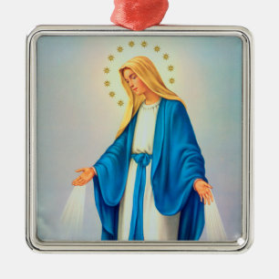Unsere Lady Jungfrau Mary Ornament Aus Metall