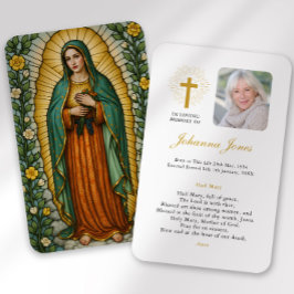 Unsere Lady of Guadalupe Bereavement Sympathy Card Visitenkarte