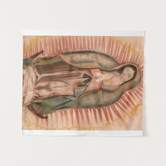 Unsere Lady of Guadalupe Custom Tapestry Wandteppich (Vorderseite (Horizontal))