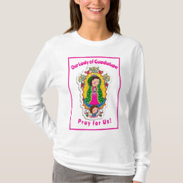 Unsere Lady of Guadalupe Faltes Grußkarte T-Shirt