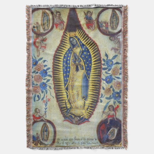 Unsere Lady of Guadalupe Jungfrau Mary 1824 Art Bl Decke (Vorderseite Vertikal)