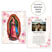 Unsere Lady of Guadalupe Memorial Foto Prayer Card Platzkarte