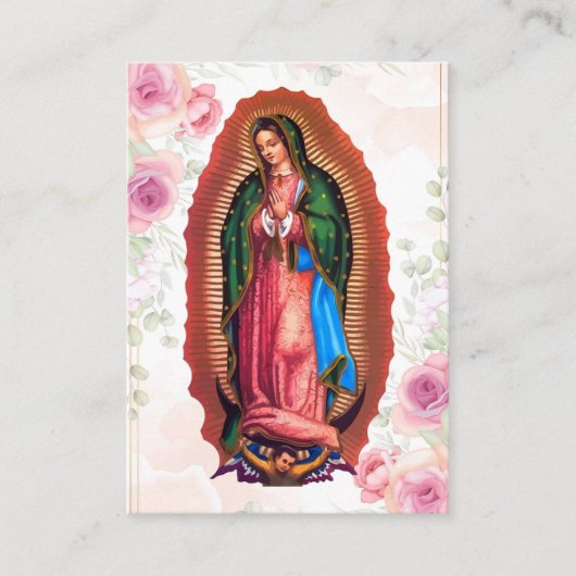 Unsere Lady of Guadalupe Memorial Foto Prayer Card Platzkarte (Vorderseite)