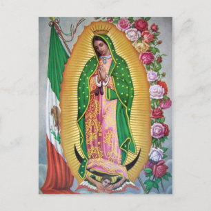 Unsere Lady of Guadalupe mit mexikanischer Postkar Postkarte