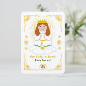 Unsere Lady of Knock Holy Card Einladung (Stehend Vorderseite)