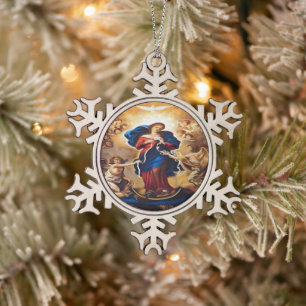 Unsere Lady of Knots von Litany Lane Schneeflocken Zinn-Ornament
