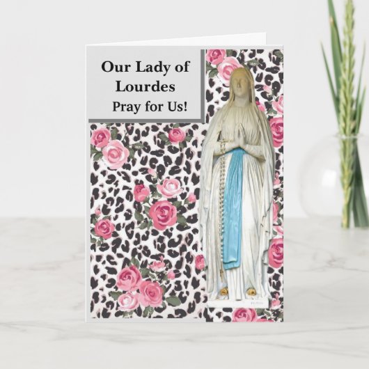 Unsere Lady of Lourdes Card Karte (Vorderseite)