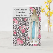 Unsere Lady of Lourdes Card Karte (Gelbe Blume)