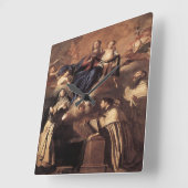 Unsere Lady of Mount Carmel 1641 Quadratische Wanduhr (Winkel)