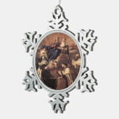 Unsere Lady of Mount Carmel 1641 Schneeflocken Zinn-Ornament (Rechts)