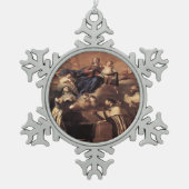 Unsere Lady of Mount Carmel 1641 Schneeflocken Zinn-Ornament (Vorderseite)