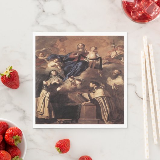 Unsere Lady of Mount Carmel 1641 Serviette (Beispiel)