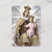 Unsere Lady of Mount Carmel Baby Jesus Gebetskarte Visitenkarte (Vorderseite)