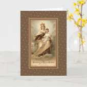 Unsere Lady of Mount Carmel Grußkarte Karte (Gelbe Blume)