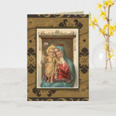 Unsere Lady of Mount Carmel Mass Offering Memorial Karte (Gelbe Blume)