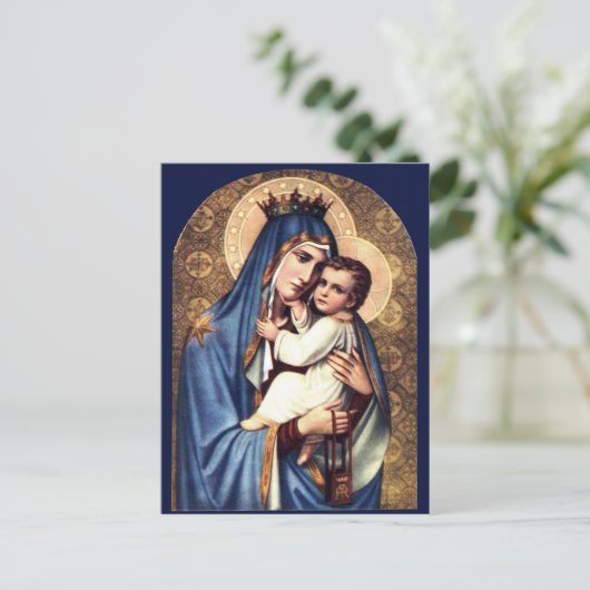 UNSERE LADY OF MOUNT CARMEL POSTKARTE (Stehend Vorderseite)