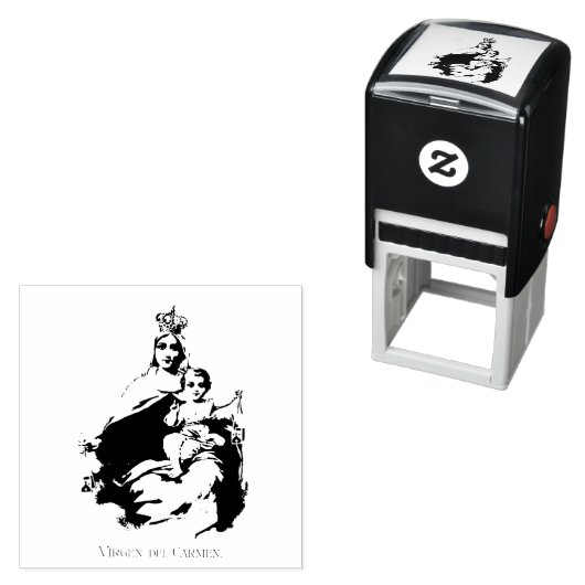 Unsere Lady of Mount Carmel Selbstfarbige Briefmar Permastempel (Beispiel)