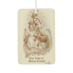 Unsere Lady of Mount Carmel Traditionell katholisc Autolufterfrischer