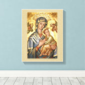 Unsere Lady of Perpetual Help Icon. Leinwanddruck (Insitu (Holzboden))