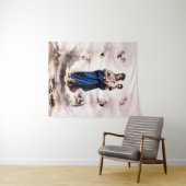 Unsere Lady of Prompt Success BW Wandteppich (Beispiel (Horizontal))