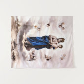 Unsere Lady of Prompt Success BW Wandteppich (Vorderseite (Horizontal))