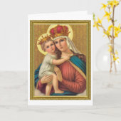 UNSERE LADY OF REMEDY DEVOTIONAL IMAGE KARTE (Gelbe Blume)
