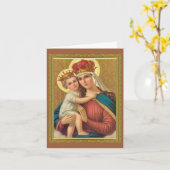 UNSERE LADY OF REMEDY DEVOTIONAL IMAGE KARTE (Gelbe Blume)