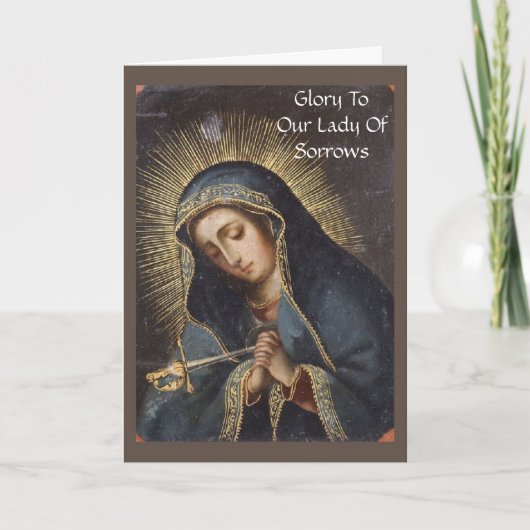Unsere Lady of Sorrows Card Karte (Vorderseite)