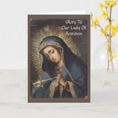 Unsere Lady of Sorrows Card Karte (Gelbe Blume)