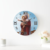 Unsere Lady of the Angels von William Bouguereau Große Wanduhr (Zuhause)