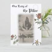 Unsere Lady of the Pillar Prayer Card Einladung (Stehend Vorderseite)