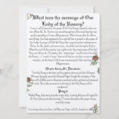 Unsere Lady of the Rosary Prayer Card Einladung (Rückseite)