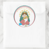 Unsere Lady Star of the Sea Runder Aufkleber (Tasche)