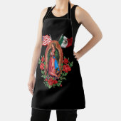 Unsere Lady Virgen De Guadalupe mexikanische Flagg Schürze (InSitu)