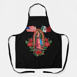 Unsere Lady Virgen De Guadalupe mexikanische Flagg Schürze