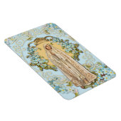 Unsere Lady von Fatima Blue Floral Religious Magnet (Rechte Seite)