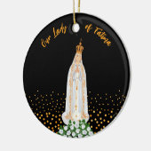 Unsere Lady von Fatima, die Kerzenschaft Keramik Ornament (Links)