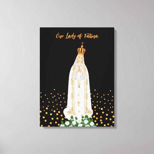 Unsere Lady von Fatima, die Kerzenschaft Leinwanddruck (Vorderseite)
