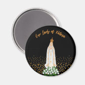Unsere Lady von Fatima, die Kerzenschaft Magnet (Vorderseite/Rückseite)