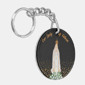 Unsere Lady von Fatima, die Kerzenschaft Schlüsselanhänger (Vorderseite links)
