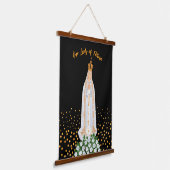 Unsere Lady von Fatima, die Kerzenschaft Wandteppich Mit Holzrahmen (Gewinkelt)